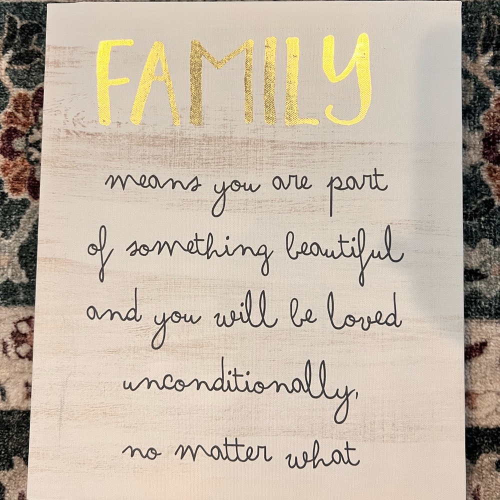 Gold and Black Family Wall Art